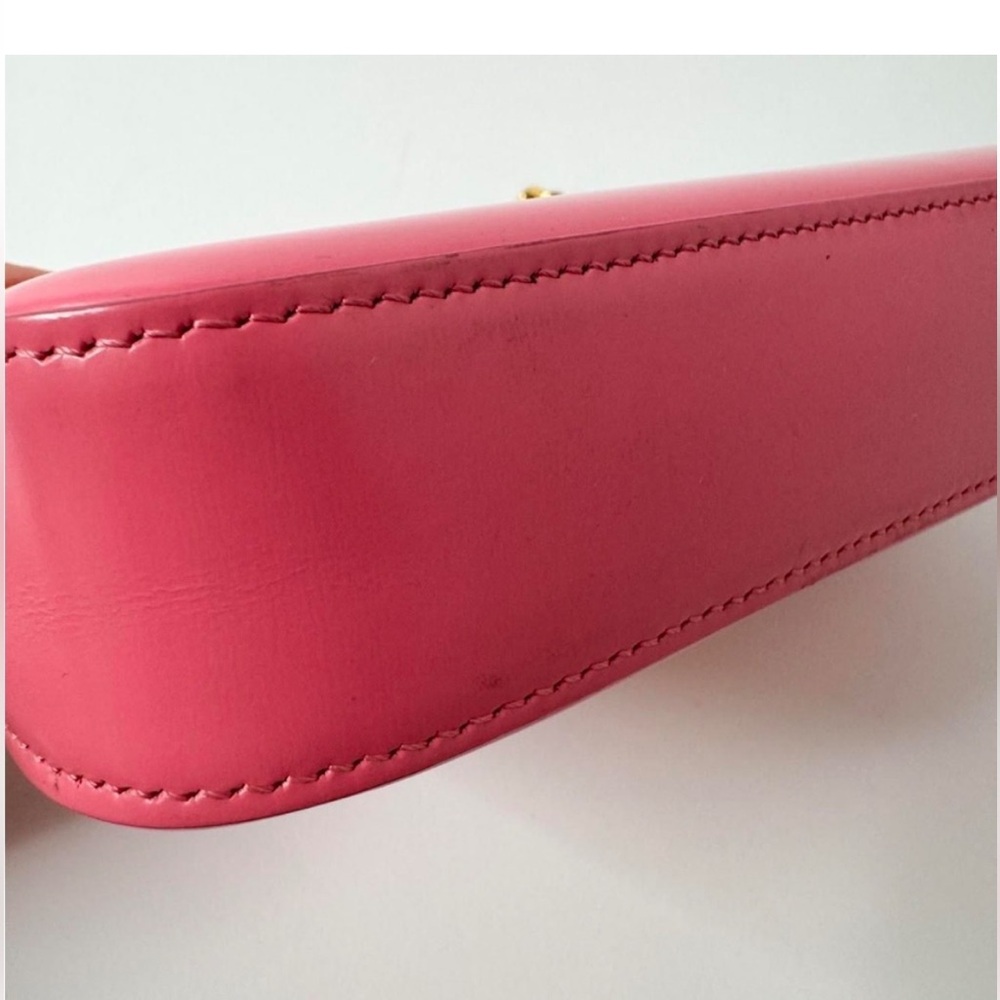 Celine Vibrant Pink Clutch with Gold Chain - Picture 6 of 10